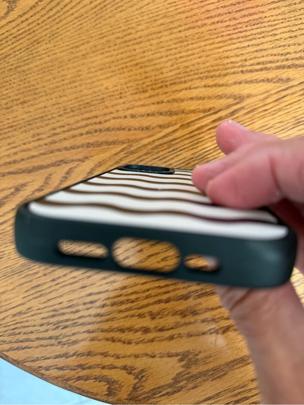 Casetify Black & White Wave Pattern iPhone 14 Case with Mag Safe